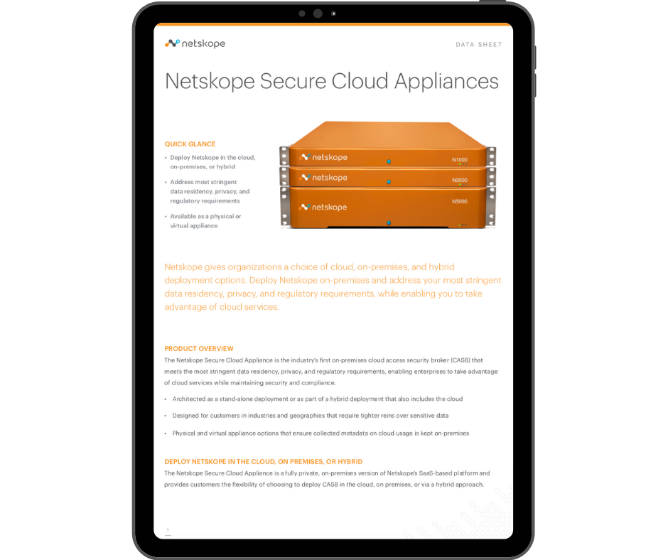 Netskope Secure Cloud Applicances - Transparent - Ipad Portrait