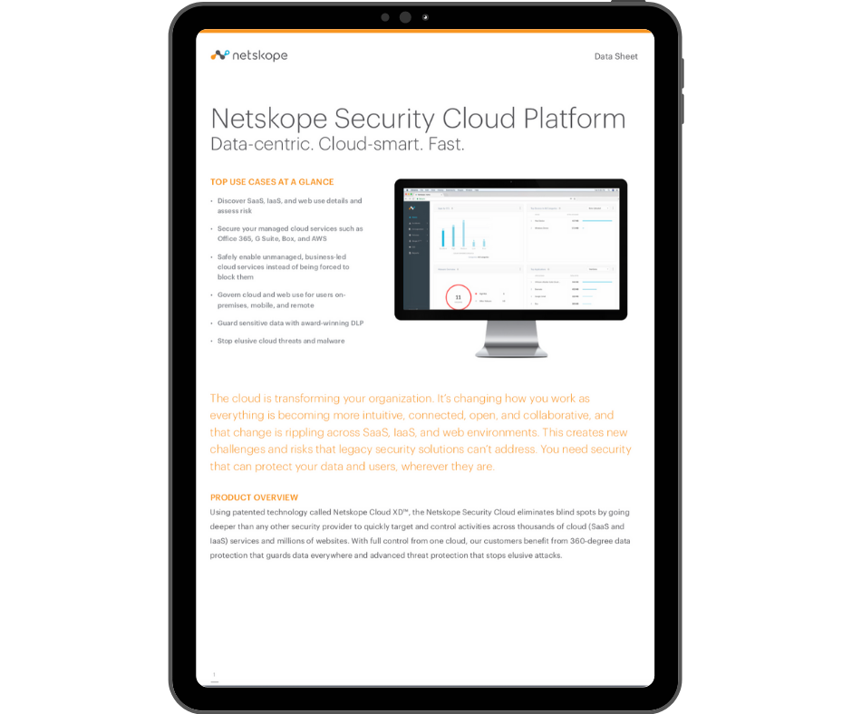 Netskope Security Cloud Platform - Transparent - Ipad Portrait