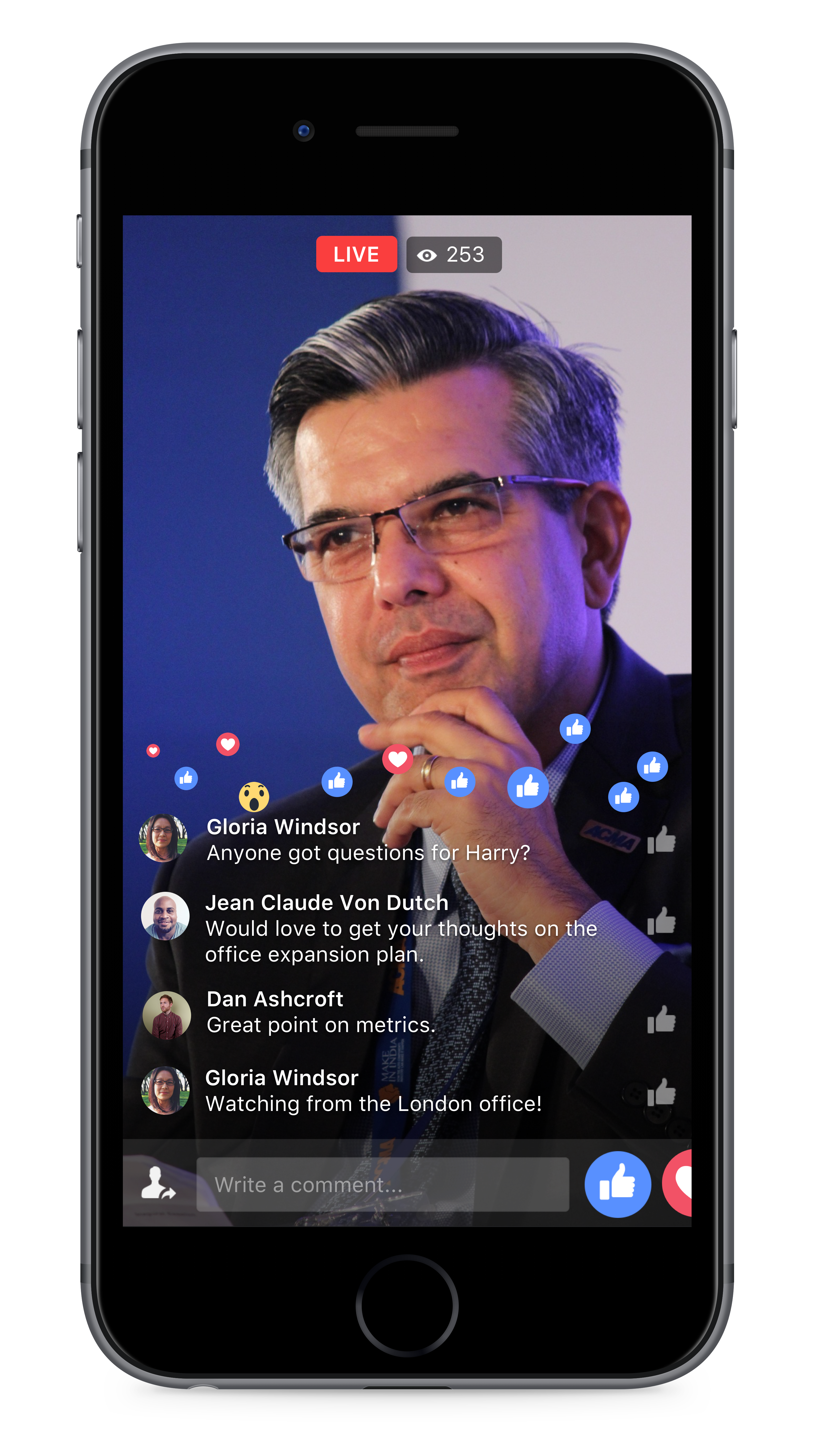 Workplace by Facebook live video