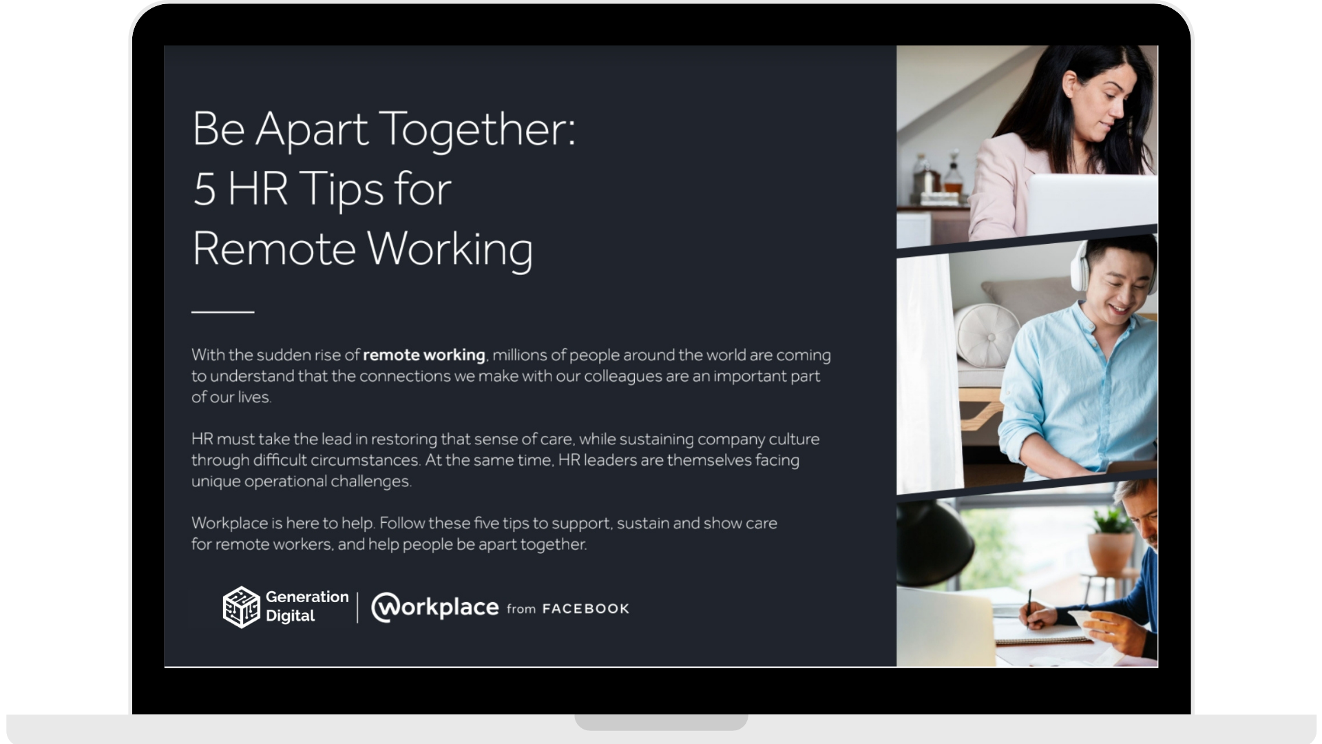 WPF - Be Apart Together_ 5 HR Tips for Remote Working - Laptop - Transparent