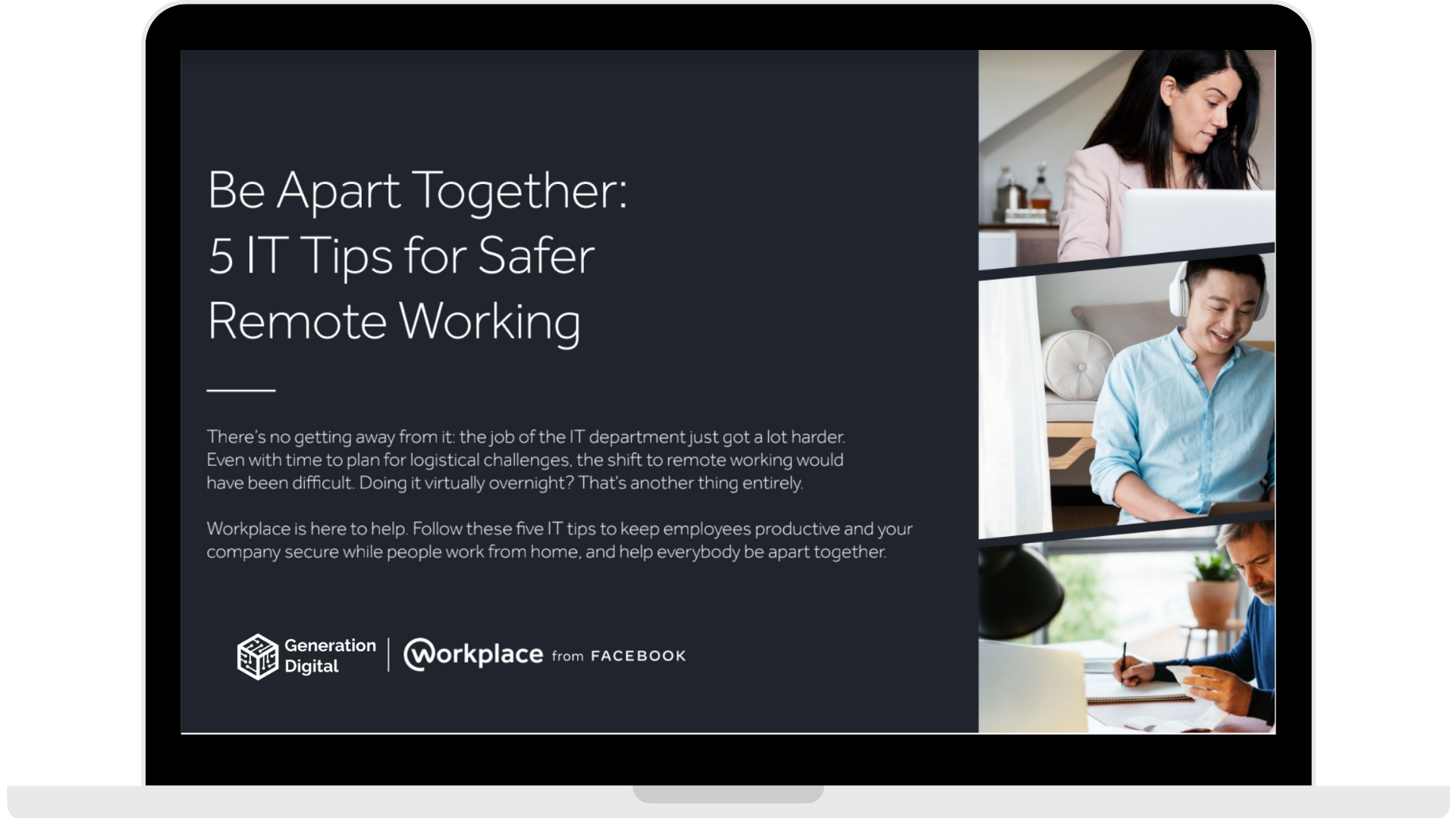 WPF - Be Apart Together_ 5 IT Tips for Safer Remote Working - Laptop - Transparent