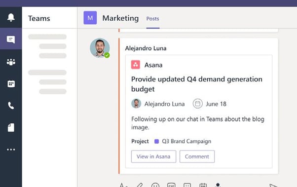 Asana and Microsoft Teams