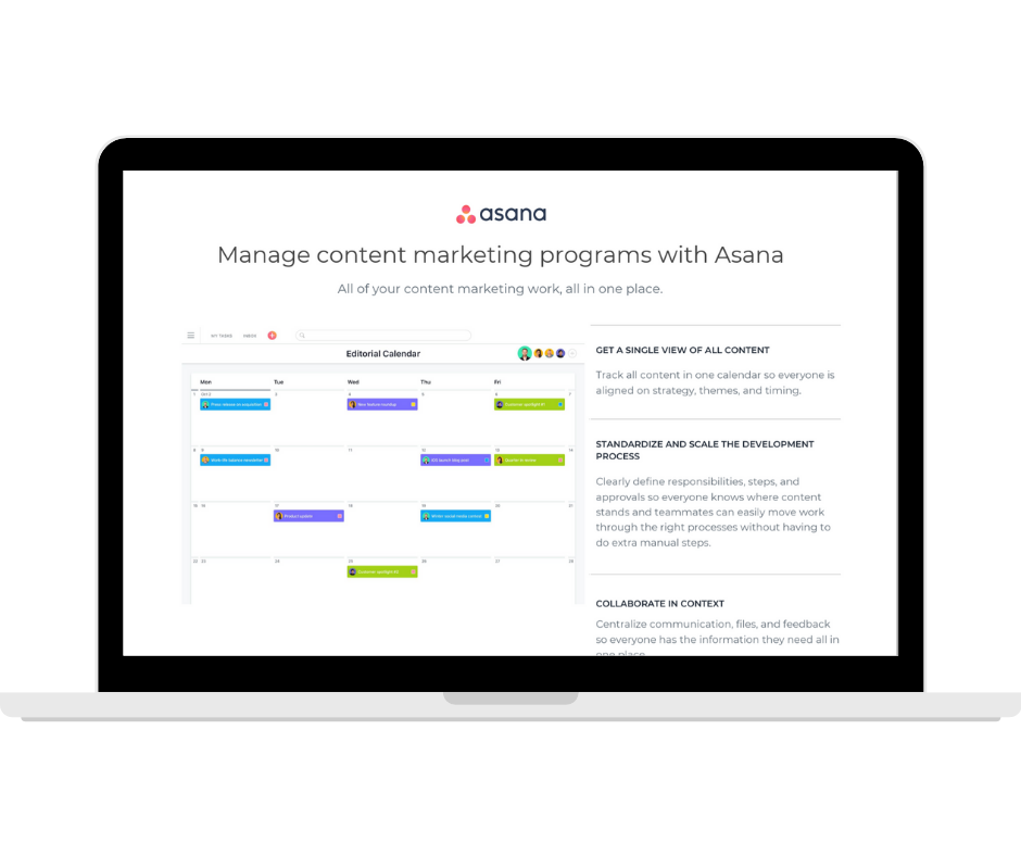 Asana  Manage Content Marketing Programmes - Transparent - Laptop Landscape (1)